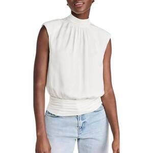 NEW RAMY BROOK emma mockneck top in white